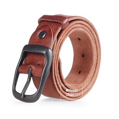 极速Men Women Genuinpe Leather Belt double buckle jeans belt