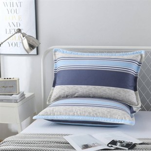 单人全棉 通用纯N棉夹棉枕套一对装 极速纯棉枕套48X74 40X60四季