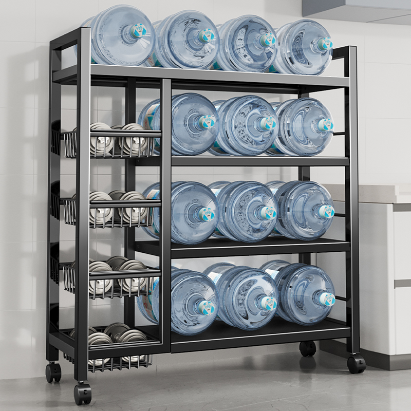 极速厨房置物架家用m多功能果蔬菜篮子收纳层架靠墙落地多层柜零