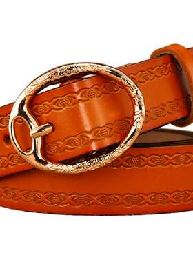 极速Womens belkt retro wild pin buckle belt womens genuine
