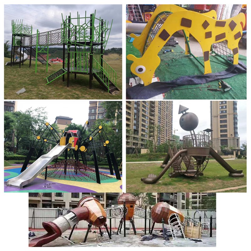 极速小区户外PEl板组合滑梯幼儿园儿童室外滑滑梯大型不锈钢组合