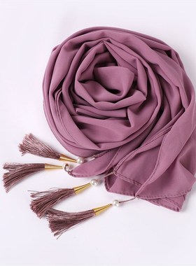 极速New Bubble Chiffon Scarf MalayE Indonesian Scarf Headban