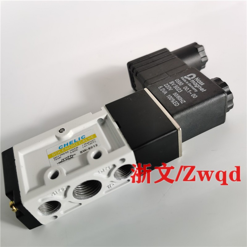 极速电磁阀SW-81n02二位五通换向阀AC220V DC24V气动控制阀