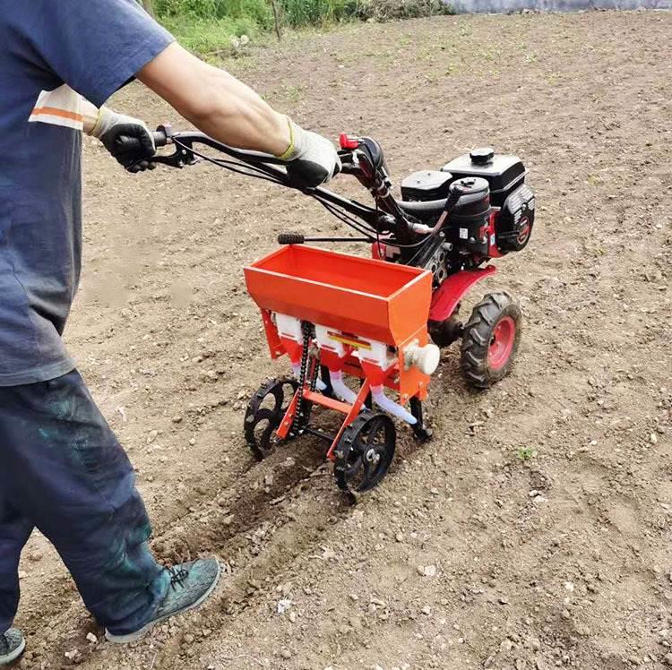 极速小型耕耘f机带旱稻播种机3行玉米红小豆播种机可施肥6马力汽