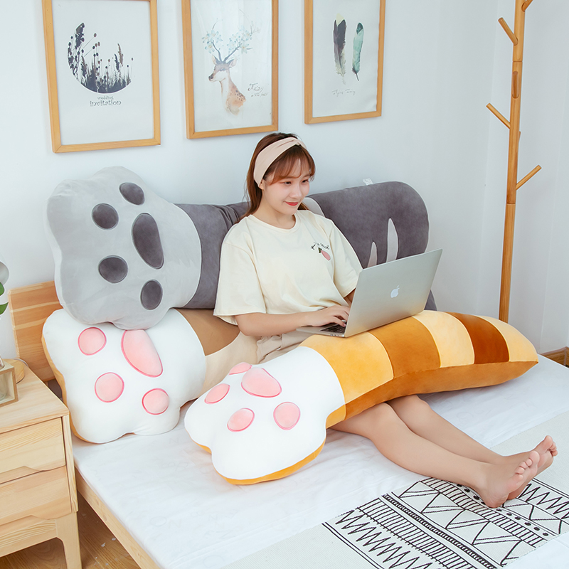 极速床上抱枕女生睡觉长条枕抱着侧睡夹腿猫爪Q陪你睡可拆洗男生