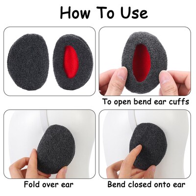 极速1Pair Thicken Fleece Bandless Ear Warmers MSen Women Win