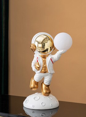 新品创意a宇航员太空人摆件小夜灯客厅书桌轻奢卧室装饰品生日结