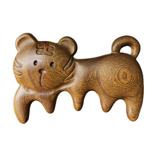 极速Wooden Massager Sandalwood BCute Tiger Massage Comb Head