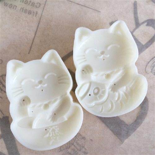 极速50g Lucky for Cat Shape yPastry Mooncakes Molds Mooncake
