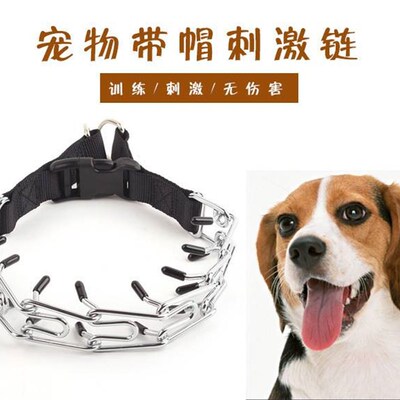 极速Metal iron latch necklace rBemovable stimulating dog tra