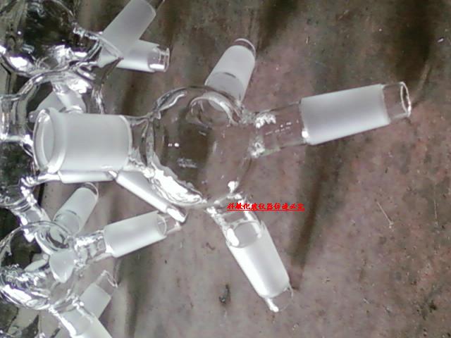 极速标口分馏瓶 三叉连接管100ml 2V4*19*3