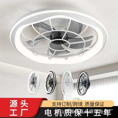 跨境亚马逊吸顶风扇灯客厅卧室静音中山灯具 一体吊扇灯吸顶