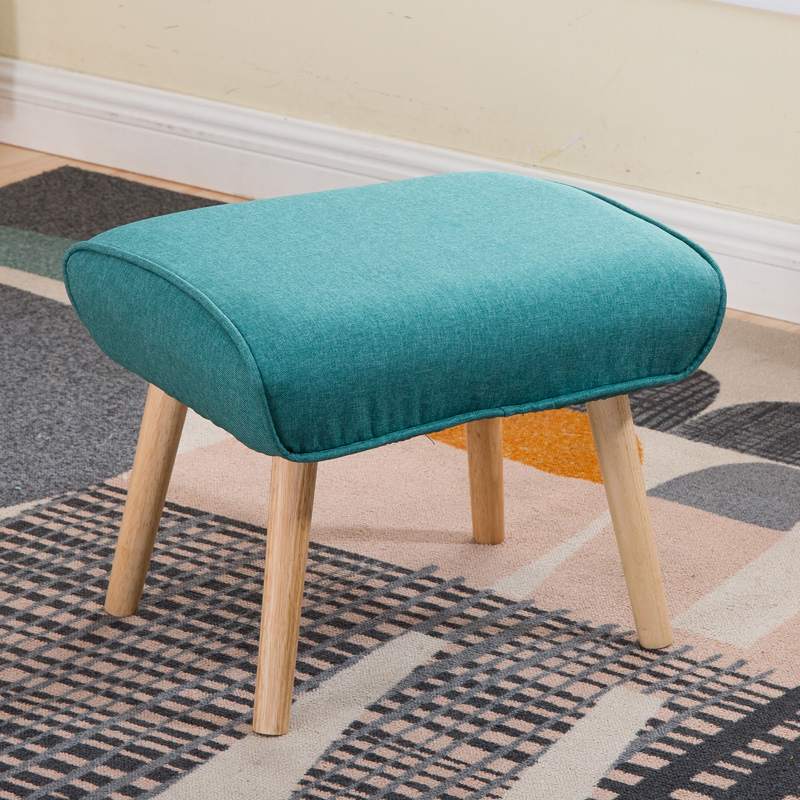 极速单人长方形沙发脚踏 u搁脚凳 实木现代简约北欧换鞋凳家用凳