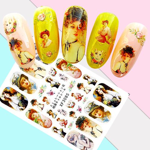 极速3D Fashigon Nail Art Sticker Manicure Designs Sexy Lips