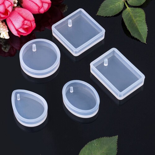 极速20Pcs/Set DIY Keychsain Pendant Casting Silicone Mould K