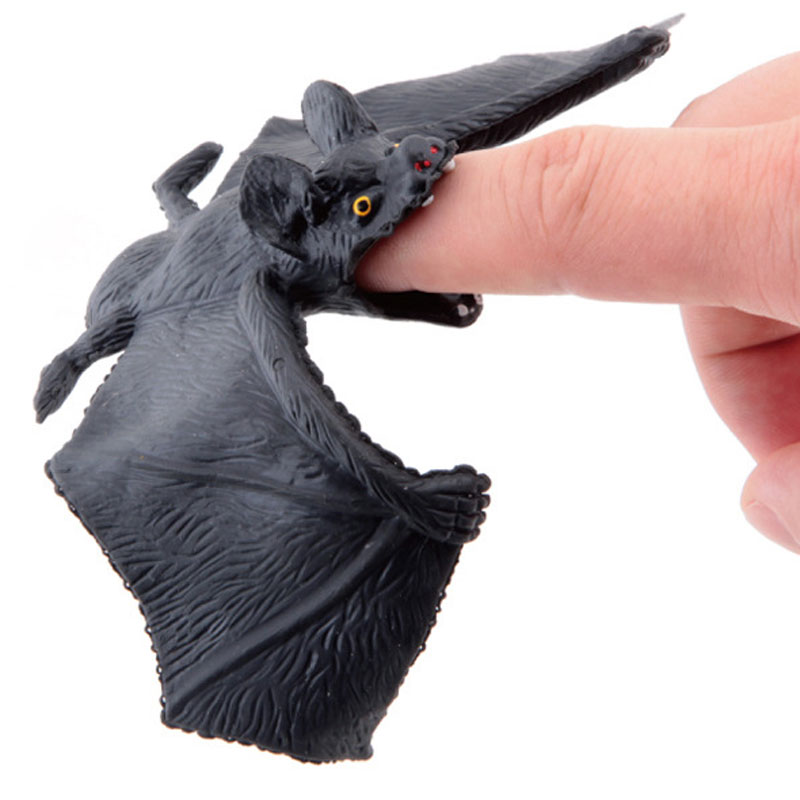 极速1 pcs Lifelike Fake Bat Halloween Decoration UHorror Hou