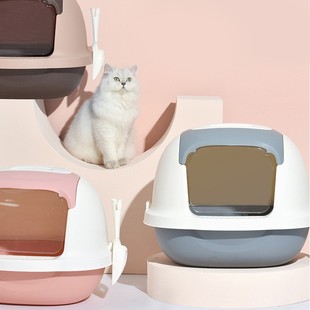 极速波奇网猫砂盆全封闭猫厕所大号封闭式K全封除臭防外溅猫咪用
