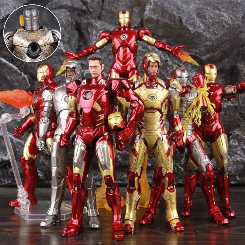 极速Marvel Iron Man MK1s MK2 MK3 MK4 MK5 MK6 MK7 MK42 7"