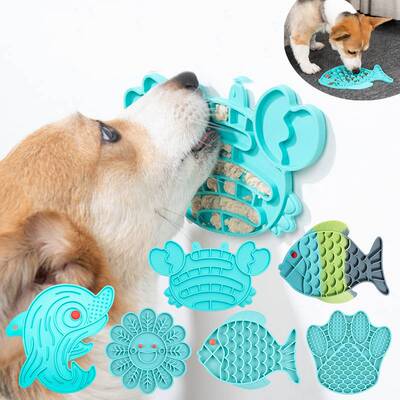 极速Forma de peixe tigelua de silicone c?o lambe esteira de