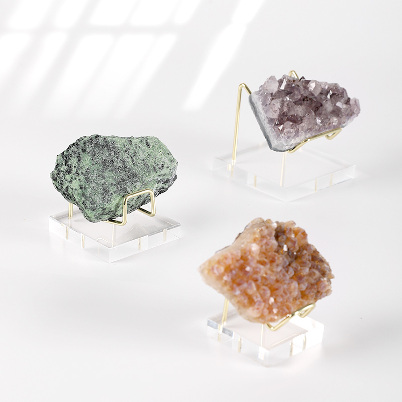 极速压克力底座玉石摆放架小摆件展示架石头支架T托架文玩水晶展