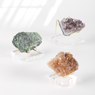 极速压克力底座玉石摆放架小摆件展示架石头支架T托架文玩水晶展