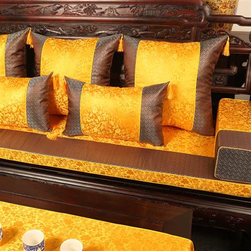 极速仿古中式罗汉牀垫五件套实y木椅子垫海绵红木沙发垫新中式坐