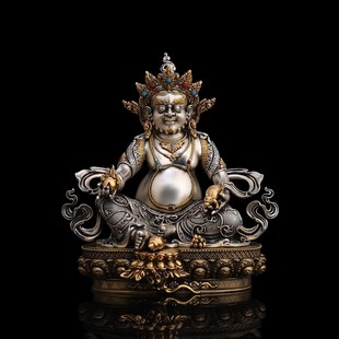极速藏传纯c铜鎏银释迦药师阿弥文殊财神绿度母莲花生佛像尼泊尔