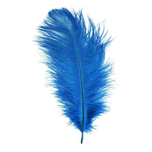 极速10pcs Home Decor Blue Ostrich Feathers 9.45 -11.02 .inch