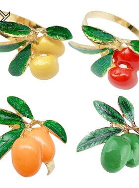 极速6PCS Serviette Rinrg Lemon Napkin Ring Hotel Napkin Hold