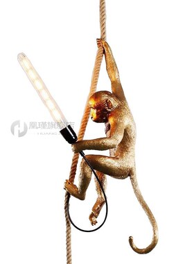 极速Monkey Lamp Resin Black White Gold Right Left SVide Monk