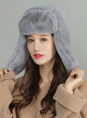 极速Unisex Whinter Warm Earflap Trapper Russian Hat Thicken
