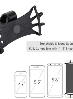极速Silicone Bike Cell Phone Holder Bicycle OHandlebar Clip