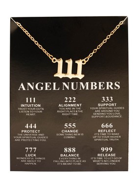 极速New Trendy Fashion Alloxy Gold Color Lucky Angel Numbers