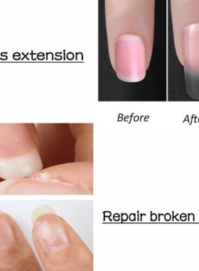 极速15ml Nafil Extension Gel Nail Jelly Gel Clear clear pink