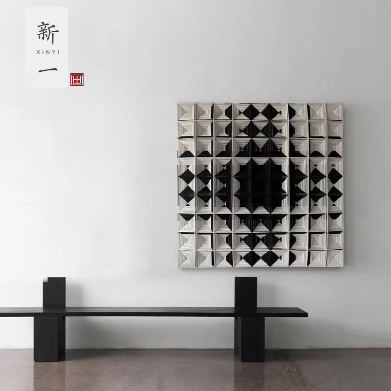 极速现代简约立体编织装饰画样z板房别墅沙发客厅过道卧室个性装图片