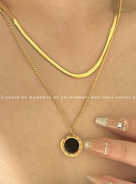 极速chain luxury niche dtesign 2023 new simple clavicle neck