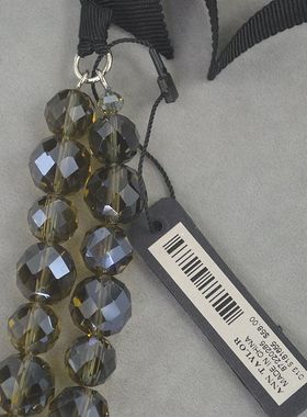 极速AT 串珠q 黑色缎带 长度可调 项链