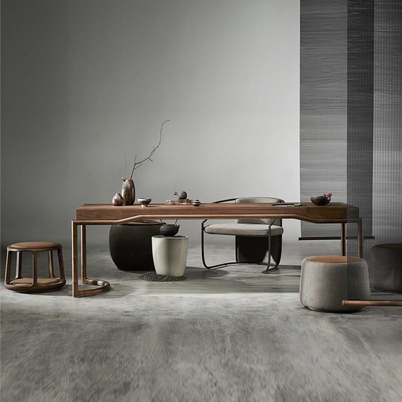 极速高端茶桌椅组合新中式实木茶几禅H意泡茶桌阳台家用商铺套装