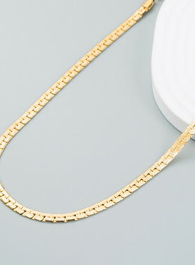 极速欧美ins风不锈钢超薄焊接x链条老外ins网红同款钛钢不变色外