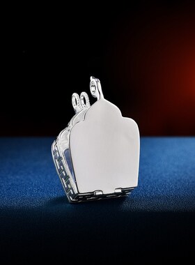 极速藏式S990纯银嘎乌盒吊w坠装藏擦擦佛嘎乌透明小盒子挂件随身