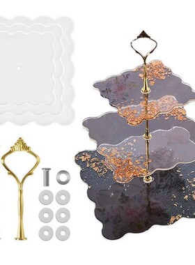 极速3 Layers Fruits Trays Resin Dishes CLupcake Stand Molds