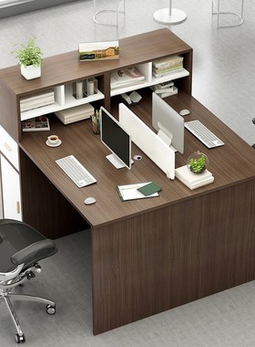 极速Office desk and chair combination stKaff 4/6 staff staff