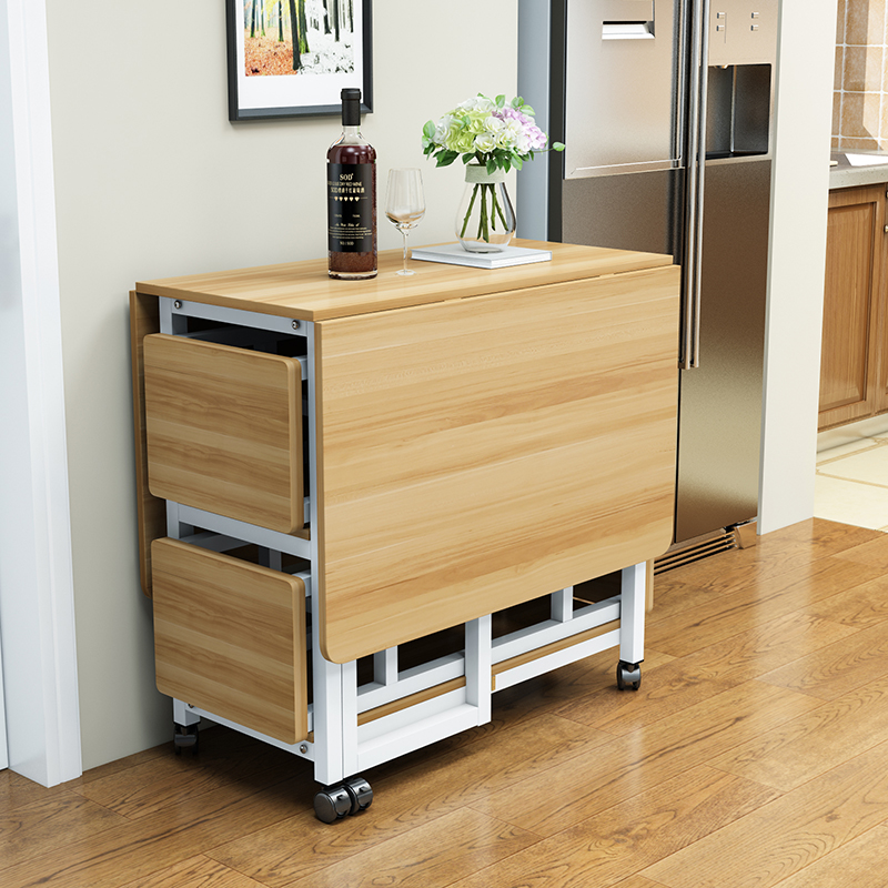 极速折叠餐桌小户型家用简易伸缩多功能长方形小型组合Z可移动吃