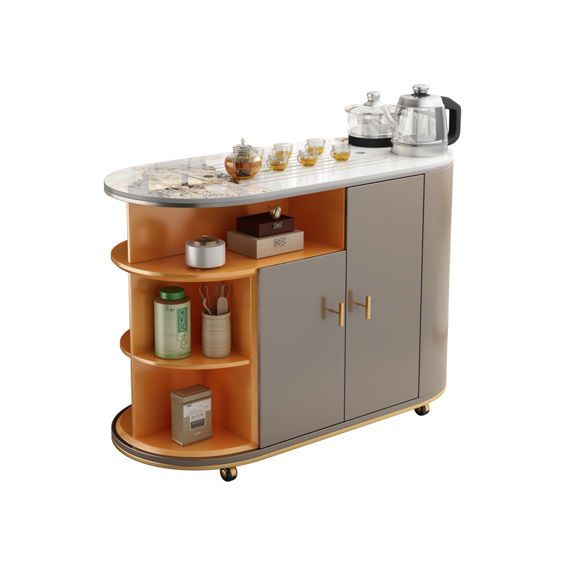 极速轻奢岩板f茶车阳台小茶桌网红款可移动茶桌椅组合小户型家用