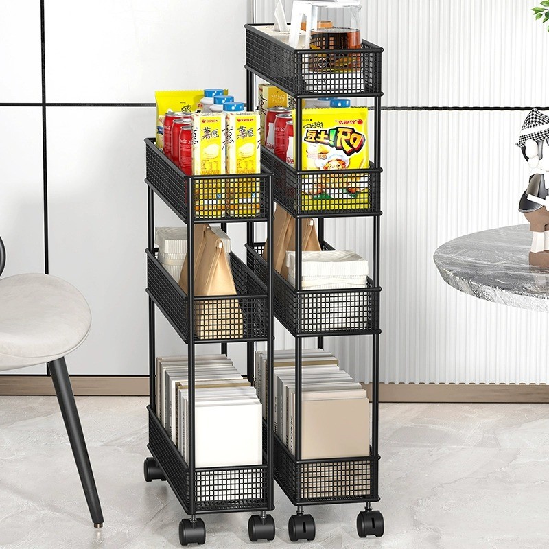 极速床头置物架多l层收纳层架柜子收纳柜夹缝书架可移动展示架靠