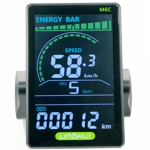 极速M5中置仪表锂电助力t车力矩电动自行车速度里程表码表改装滑