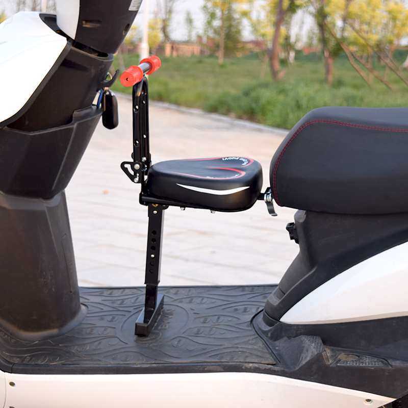 极速电动摩托车儿童座椅前置可折叠车座踏板N车宝宝椅子电瓶车小