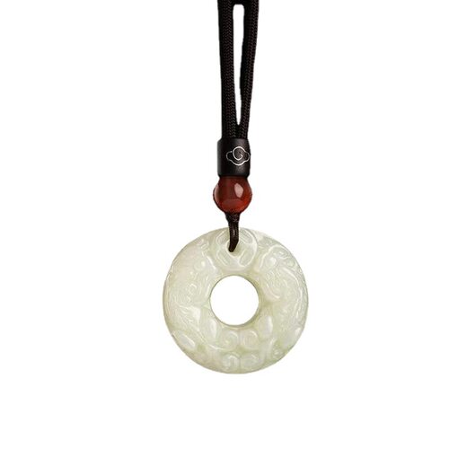 极速Natural white jade Pixiu peBndant jade pendant jade pend