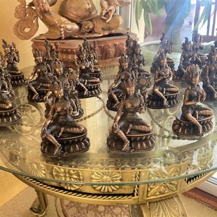 极速尼泊尔工艺藏传21度母绿度母白度母二十一度母菩W萨佛像摆件