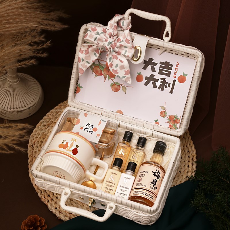 极速复古手提篮伴手礼o女伴娘男伴郎森系结婚三八妇女节实用礼品